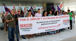CCOO SE MOVILIZA CONTRA EL INCREMENTO DE LAS UNIVERSIDADES PRIVADAS Y EL ATAQUE A LA UNIVERSIDAD PÚBLICA