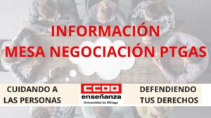 INFORMACIÓN MESA DE NEGOCIACIÓN PTGAS